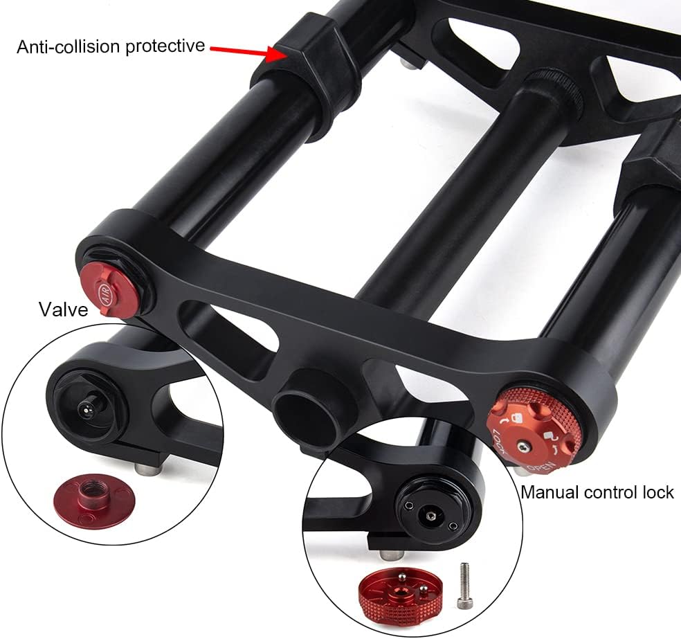 Bike Suspension Fork 26inch 4.0 Air Double Shoulder Downhill MTB Y39352