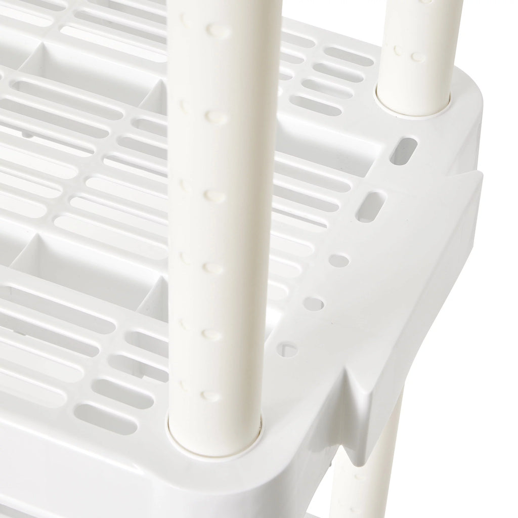White 4 Shelf Adjustable Height Storage Unit (2 Pack) S763