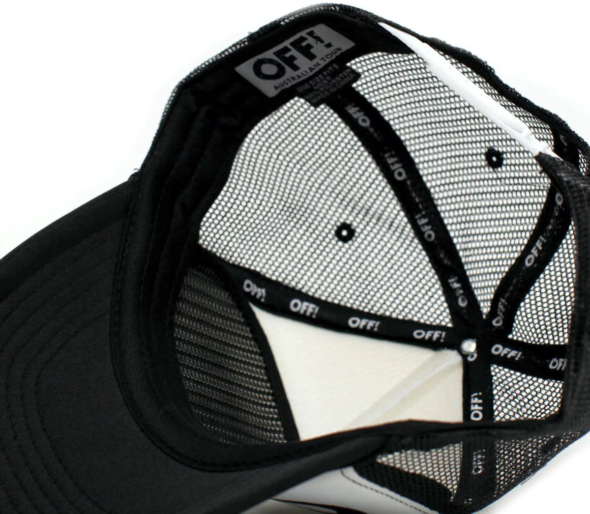 Black/White Truckers Cap Hat K3593