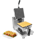 Stainless Steel Square Shaped Nonstick Egg Waffle Maker with Manual Thermostat, 1300W G44854