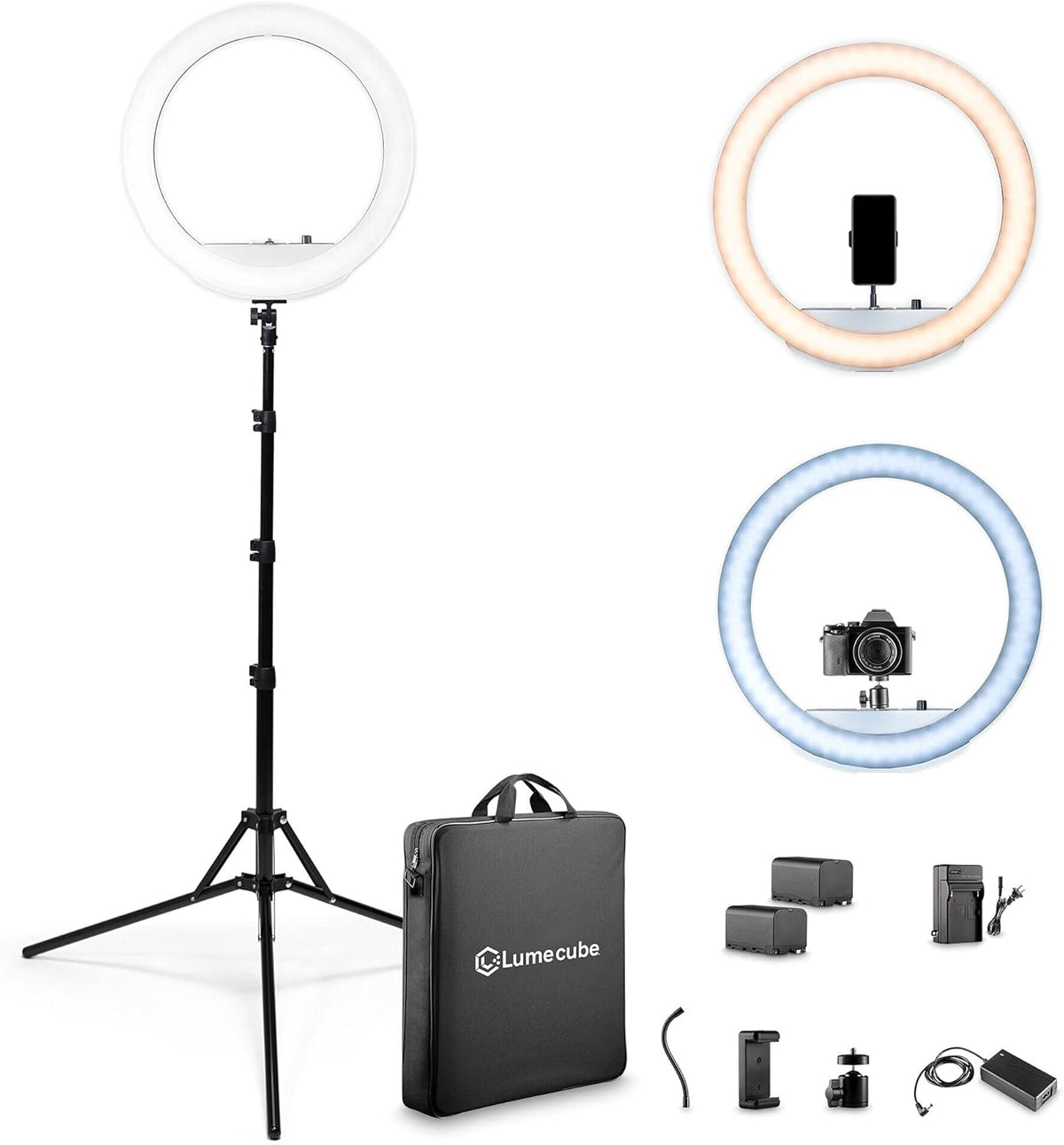 18 Cordless Bicolor Ring Light Kit with Carry Case and Stand U87811