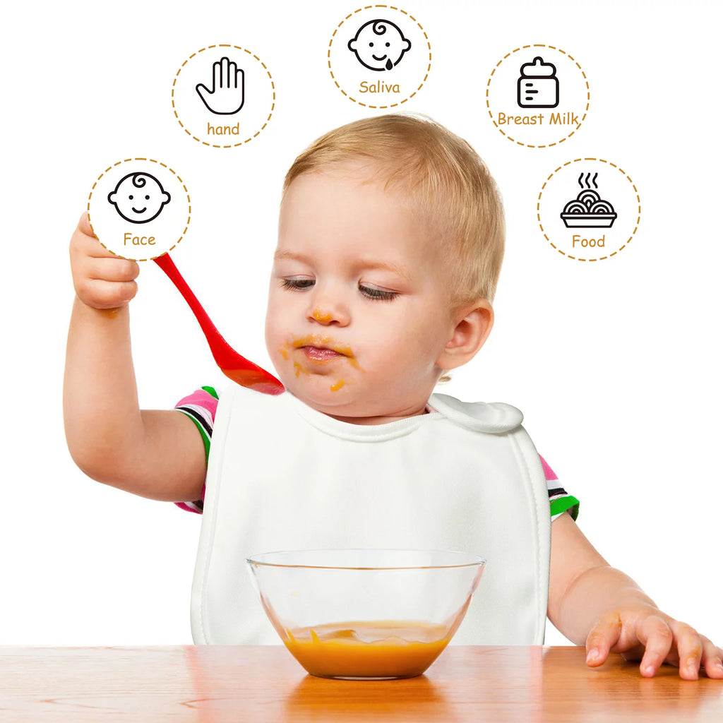 10 Pcs White Cotton Waterproof Baby Bibs O4969