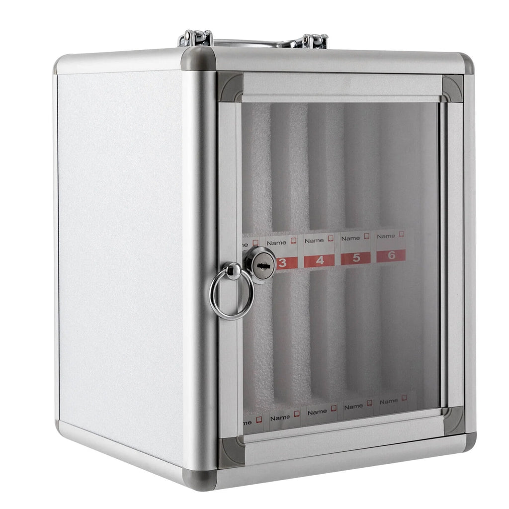 12 Slot Aluminum Alloy Cell Phones Storage Cabinet with Lock I477
