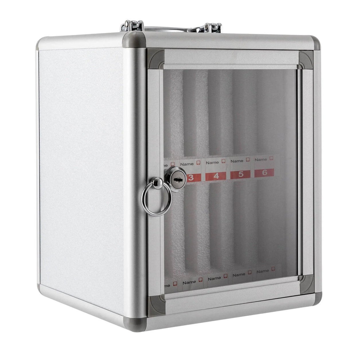 12 Slot Aluminum Alloy Cell Phones Storage Cabinet with Lock I477