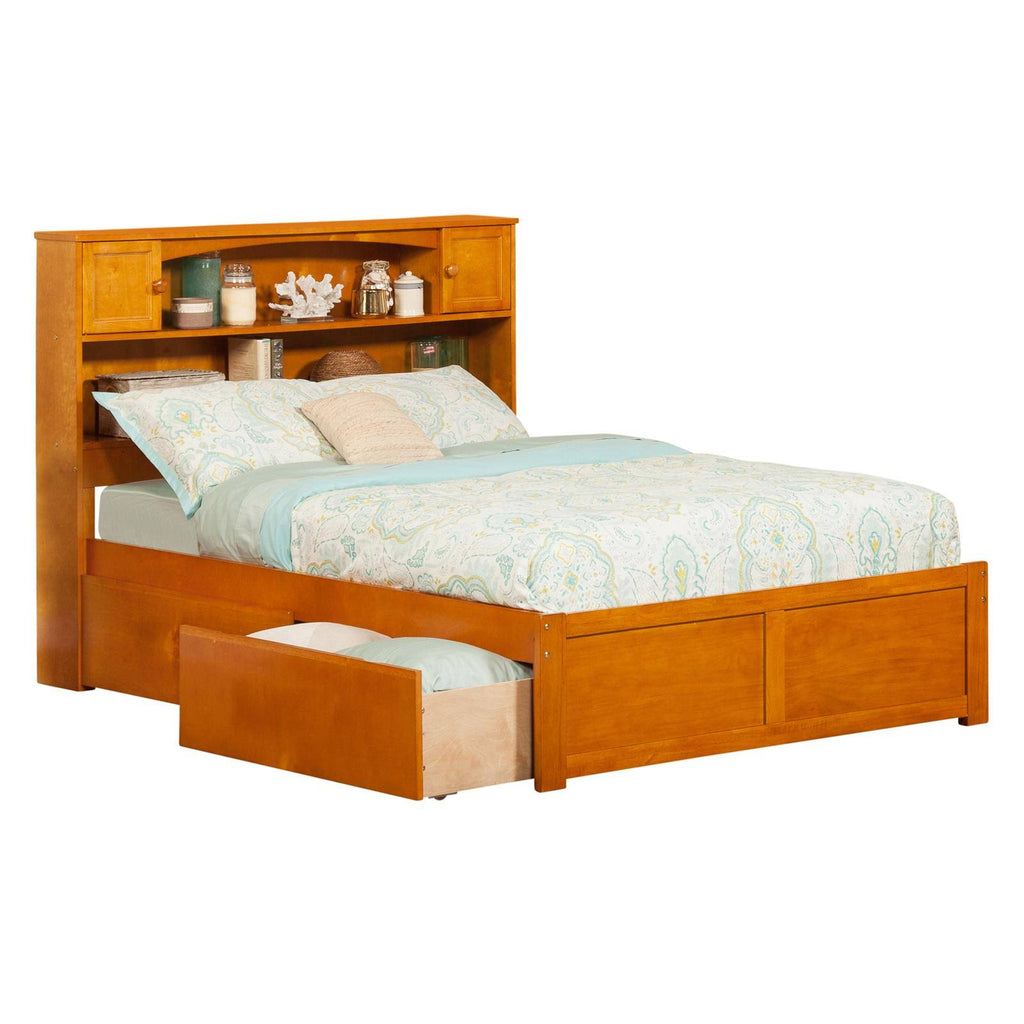 White Twin XL Foot Board with 2 Drawers M636