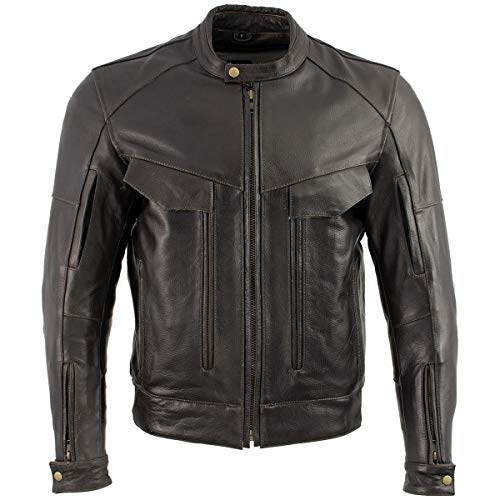 Retro Distressed Brown Leather Jacket J222825