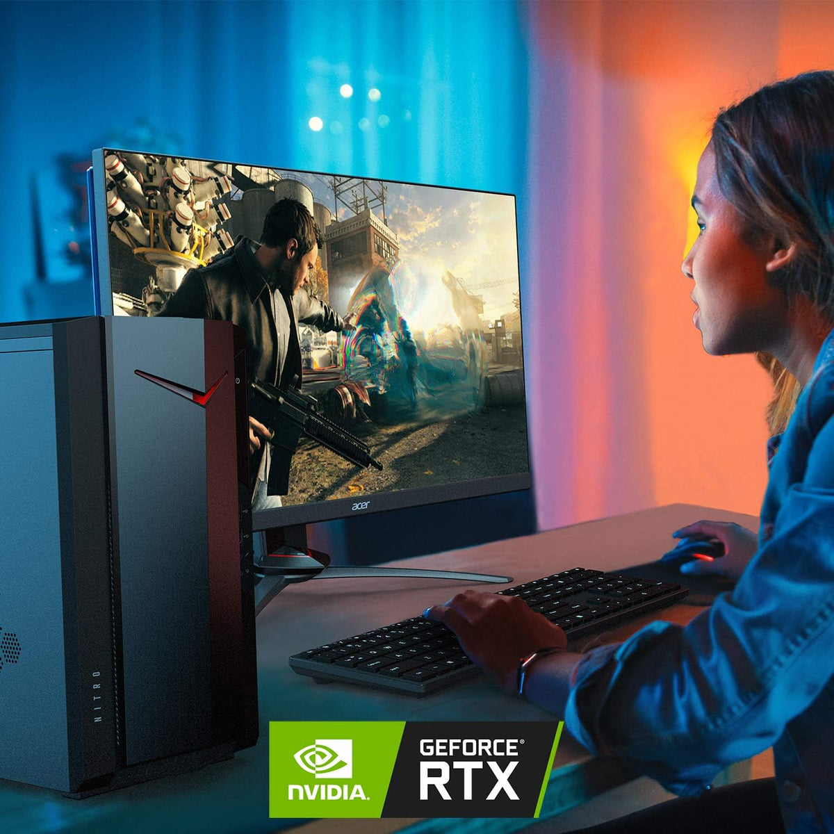 Gaming Desktop 12th Gen Intel Core i5-12400F NVIDIA GeForce RTX 3060 16GB DDR4 512GB SSD 1TB HDD Windows 11 Home T88657