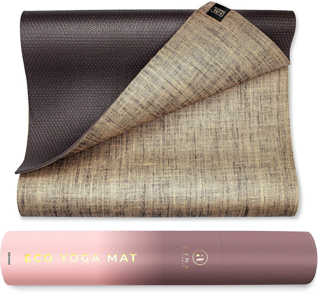 Organic Jute Yoga Mat with Carrying Strap, 72 Inch, 5mm, Pack of 2 G8005