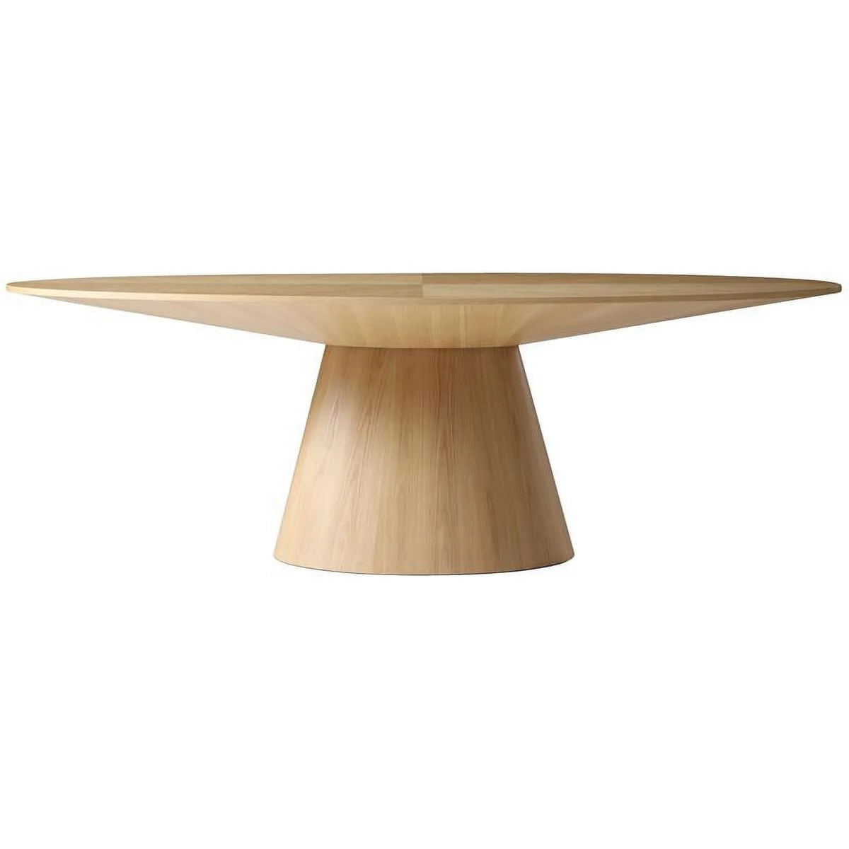 Oval Top Wood Veneer Dining Table in White Oak Z781
