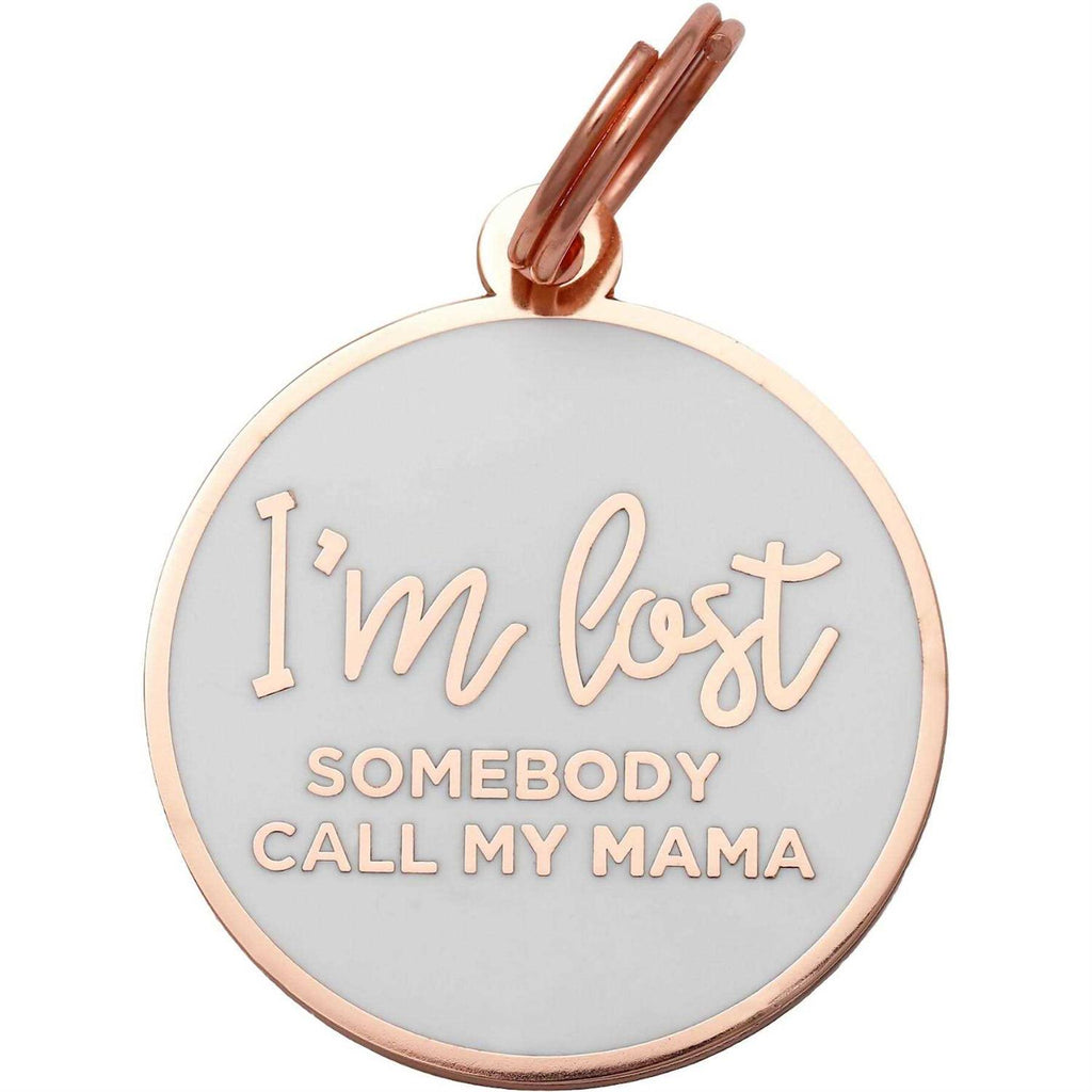 Rose Gold & White Pet ID Tag T54392