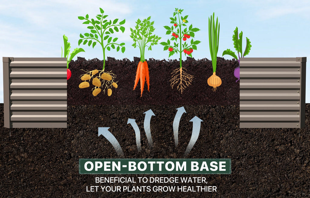 Galvanized Steel Raised Garden Bed 6x3x2 ft Brown L48192