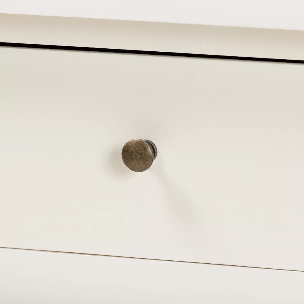 White Wood and Black Metal 2-Door Sideboard Buffet B110993