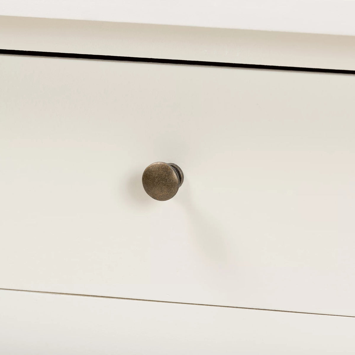 White Wood and Black Metal 2-Door Sideboard Buffet B110993