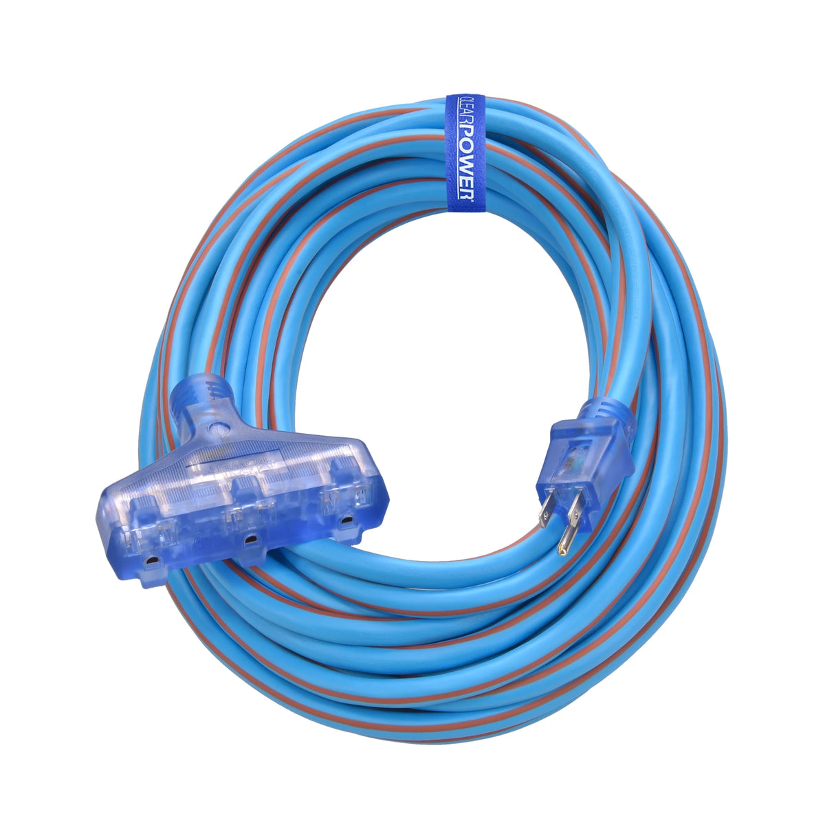 12/3 50 ft 3-Outlet Extension Cord with Lighted Connector B364098