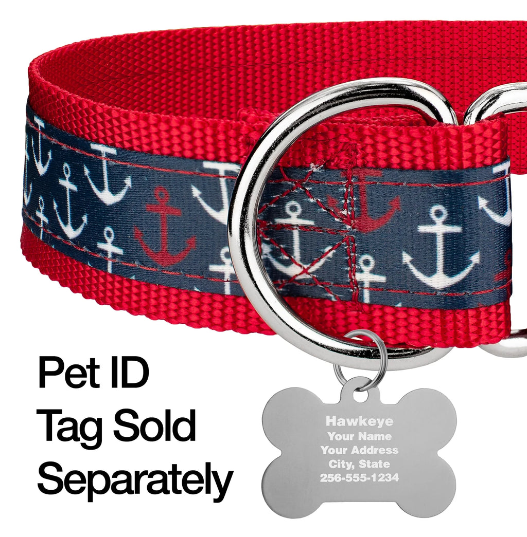 Nylon Martingale Adjustable Dog Collar, 1 1/2 inch, Large N4330