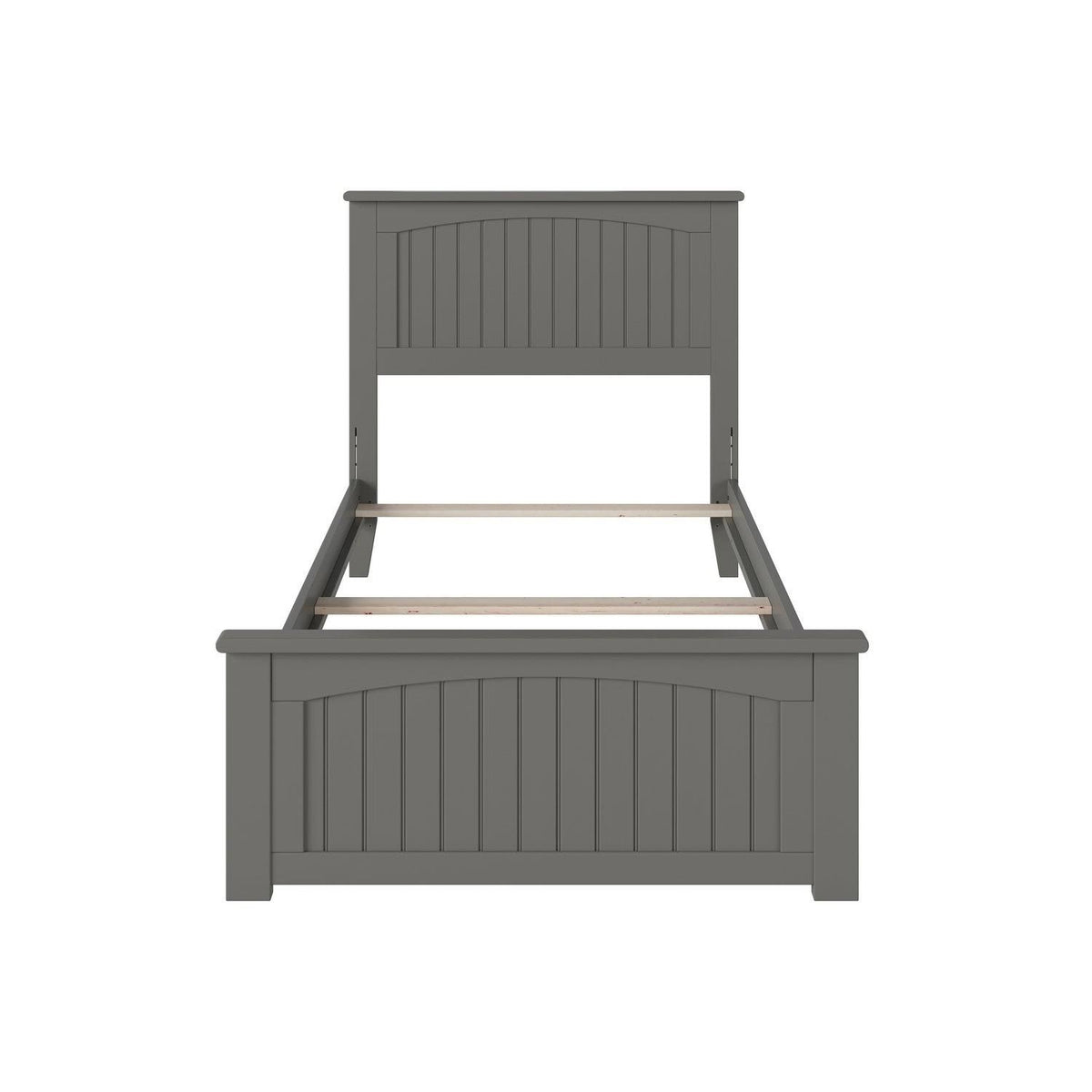Twin XL Traditional Bed with Foot Board in Grey H594