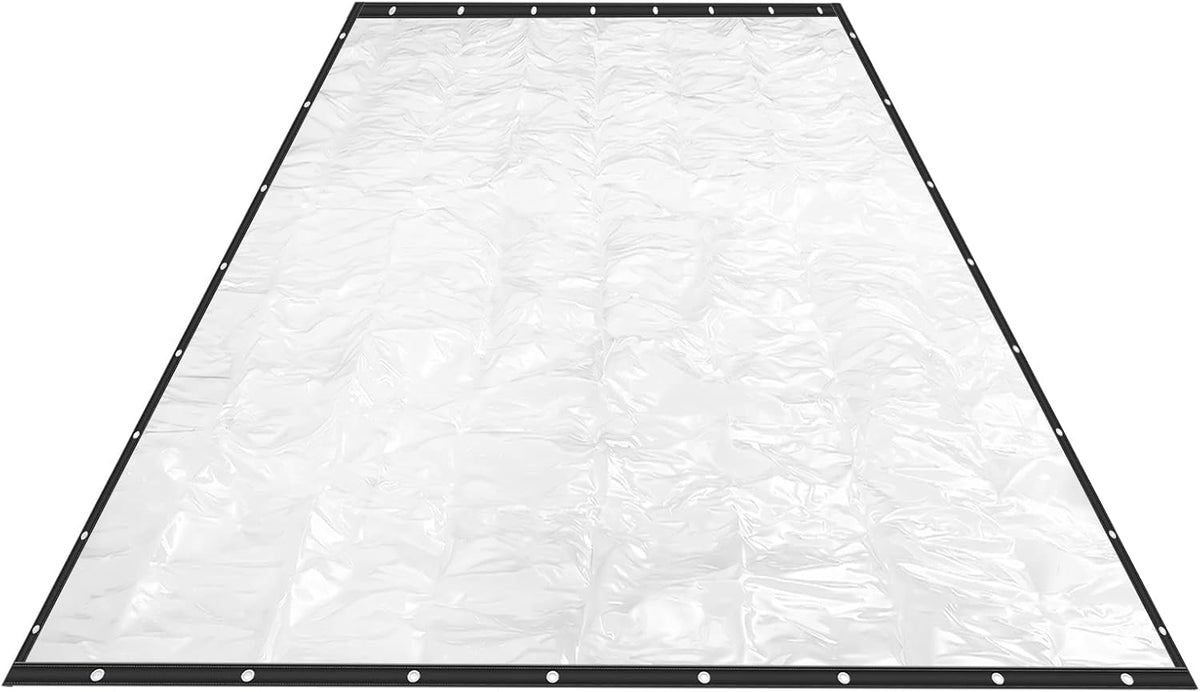 8×20FT Clear PVC Waterproof Tarp Curtain W37459