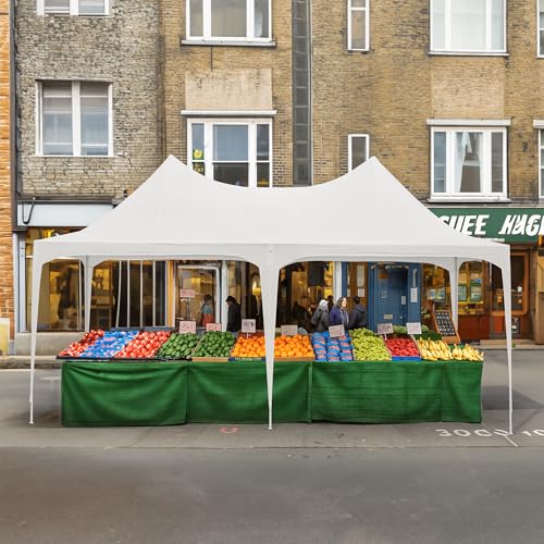White 26x19ft Heavy Duty Canopy Tent with 8 Removable Sidewalls L712