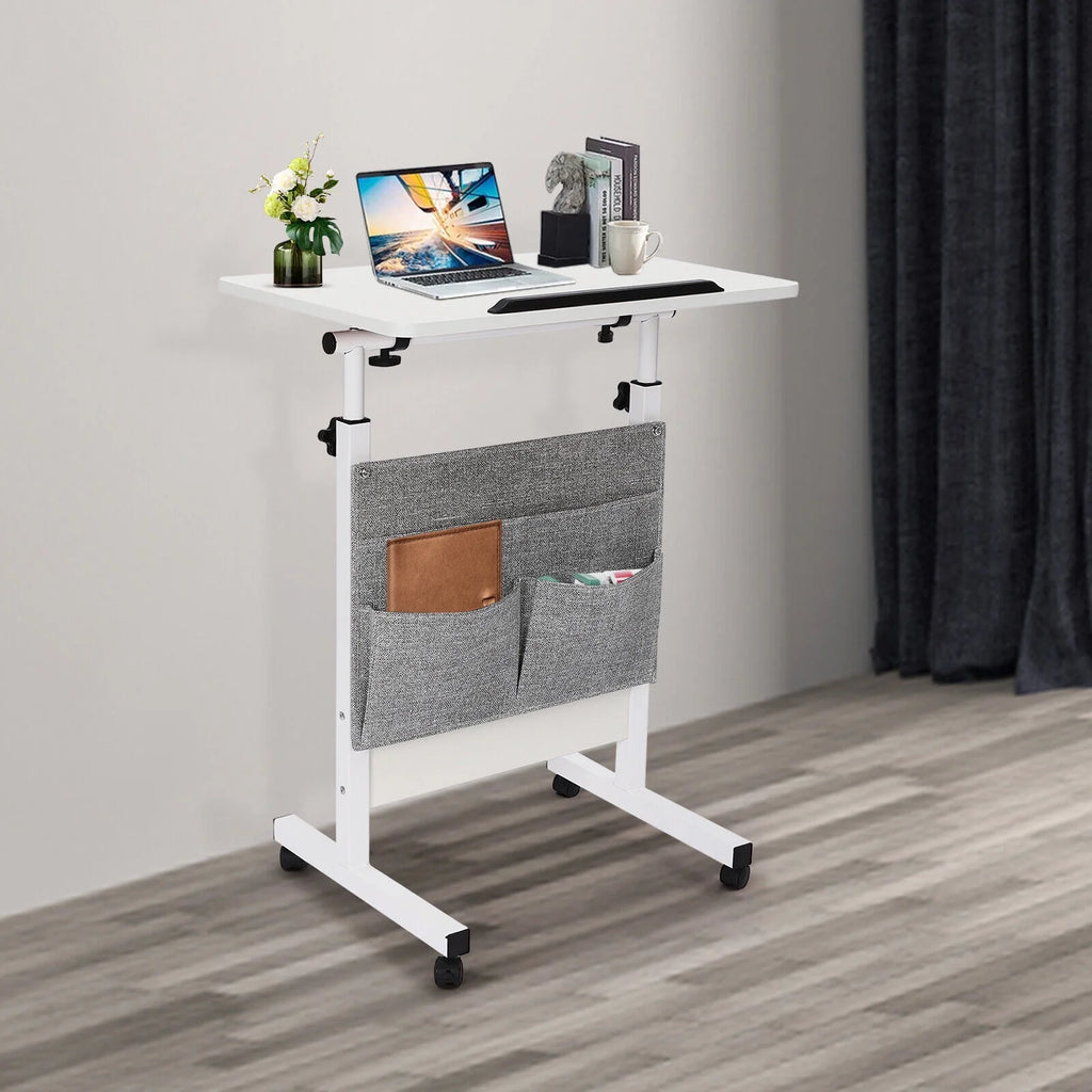 Adjustable Rolling Laptop Desk with Storage O8863