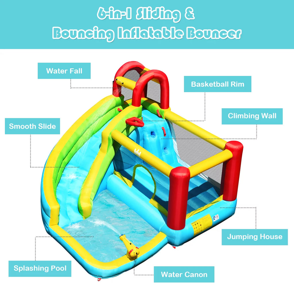 Inflatable Kids Water Slide Bounce House Splash Pool A111011