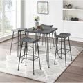 5 Piece Gray Pub Set F284561