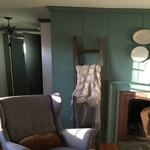 Rustic 6 ft Decorative Ladder, 100% Reclaimed Wood, Weathered Gray V42295