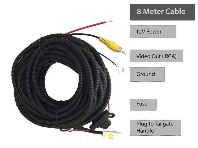 Black Tailgate Backup Reverse Handle with Camera B372