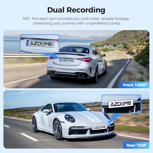 Dual Dash Cam Front and Rear with 64GB Card P868