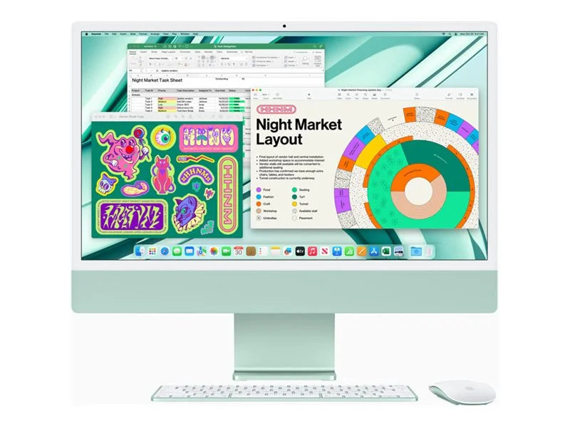 iMac with 4.5K Retina display - All-in-one - M3 - RAM 8 GB - SSD 256 GB - 10-core GPU - 24" 4480 x 2520 S25581
