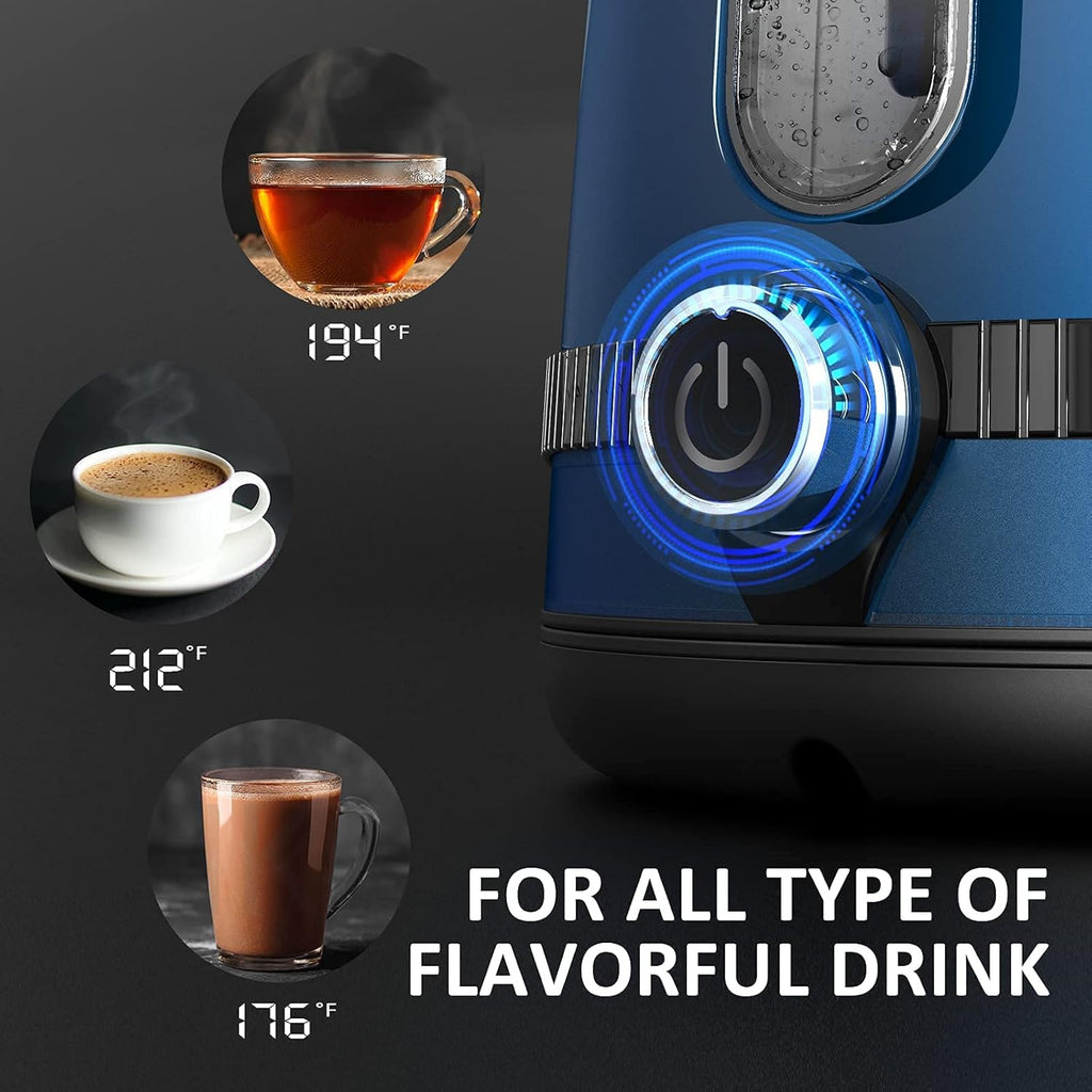 1.7L Electric Kettle with LED Display & 7 Heat Settings, 304 Stainless Steel, Pack of 2 P376246