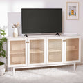 4 Door 2 Shelf Media Stand White Q13015
