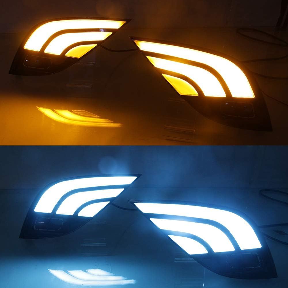 Super Bright LED Daytime Running Light Three-Color DRL 1 Pair C93863