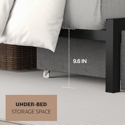 Twin Size Storage Platform Bed Frame with Headboard R4897