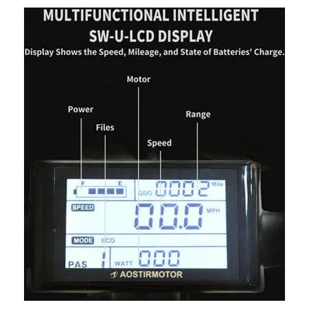 Electric Mountain Bike 750W 48V 13AH Removable Lithium Battery 26" 4.0 inch Fat Tire White A23701