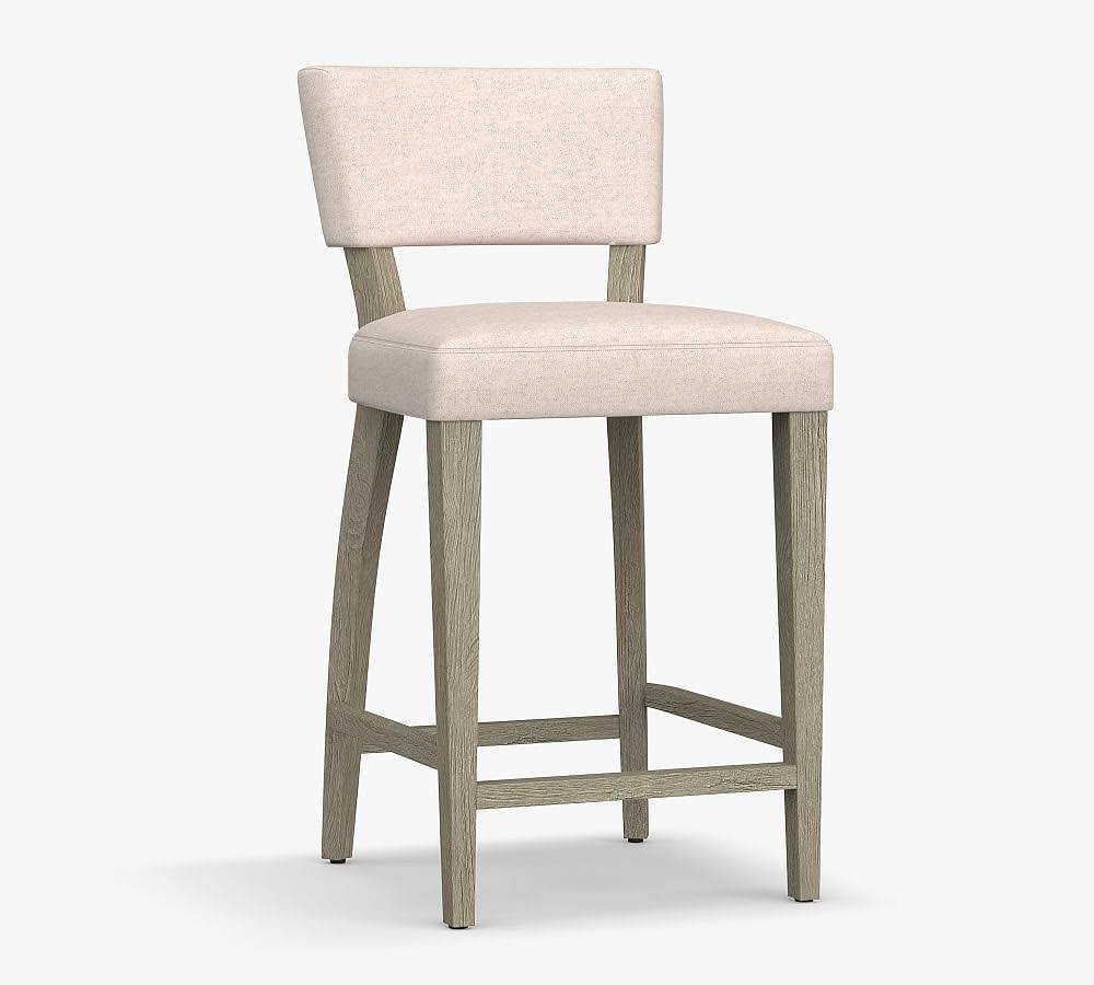 Gray Wash Leg Performance Everydayvelvet Smoke Upholstered Counter Height Bar Stool K2095