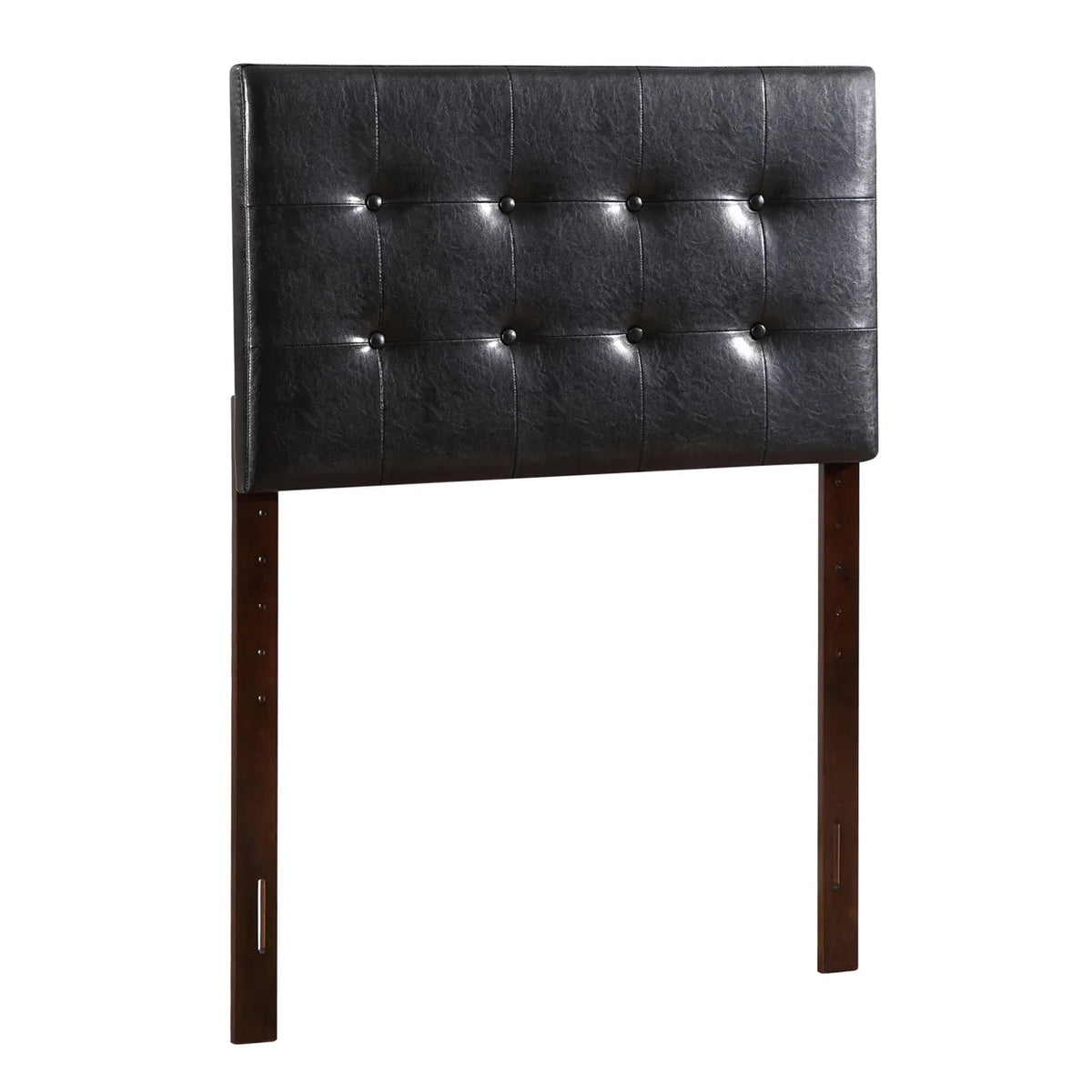 Black Twin Upholstered Tufted Panel Headboard P355361
