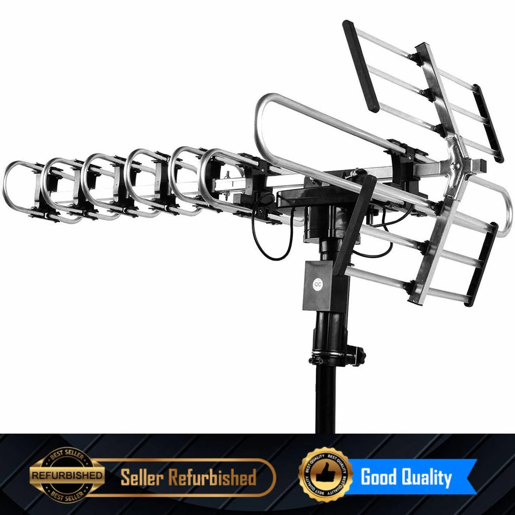 Refurbished Outdoor TV Antenna Up to 200 Miles with Motorized 360 Degree Rotation C4237