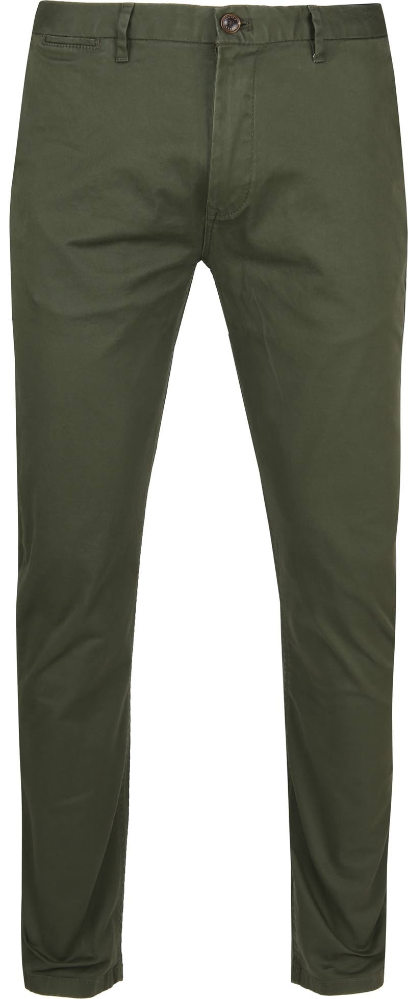 Green Stretch Cotton Chinos Y5635