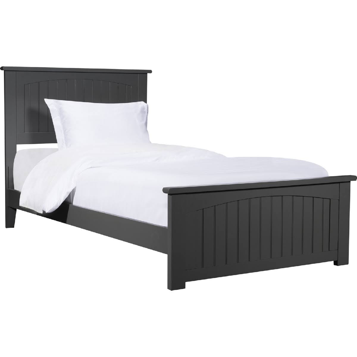 Twin XL Traditional Bed with Foot Board in Grey H594