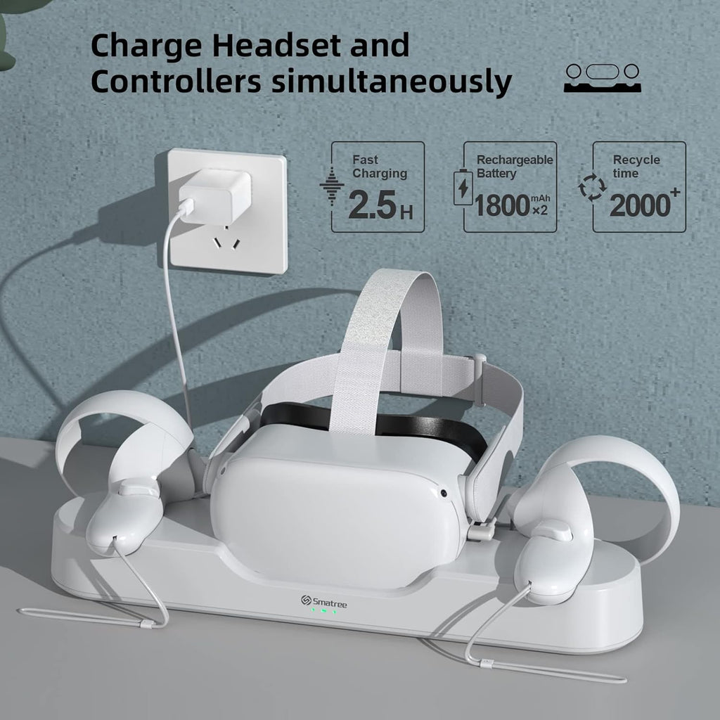 Oculus Quest 2 Charging Dock with 2 Rechargeable Batteries A923