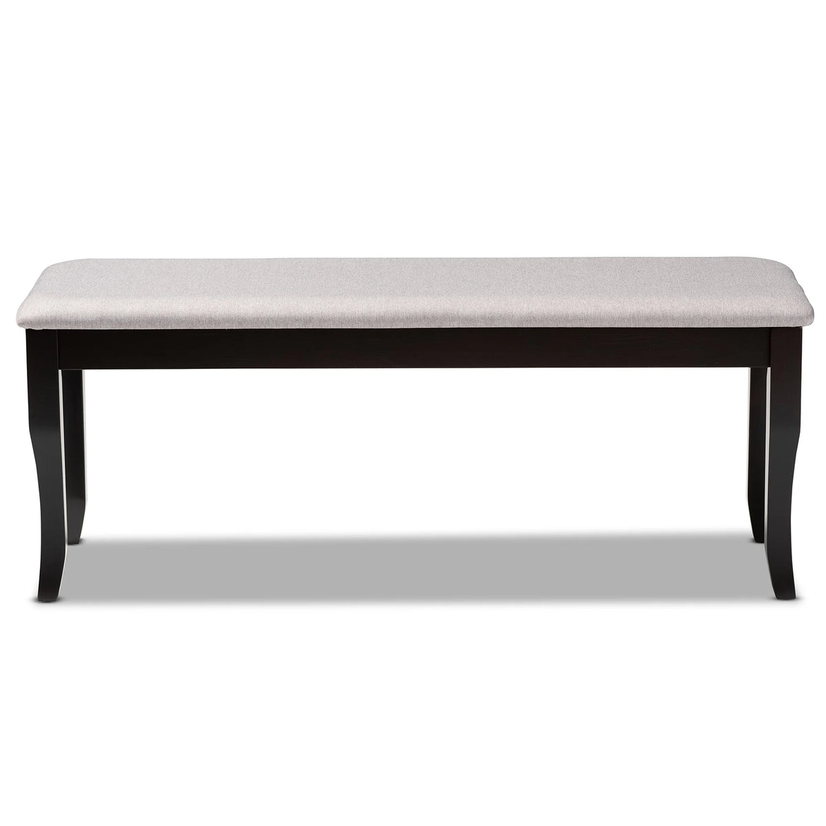 Grey Fabric Upholstered Wood Dining Bench D2526