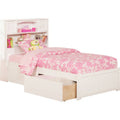White Twin XL Foot Board with 2 Drawers M636