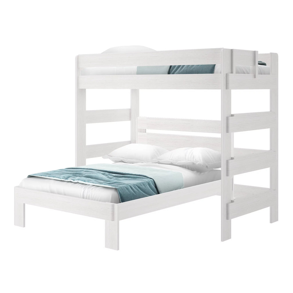 Solid Wood Twin over Full L-Shaped Bunk Bed C9010
