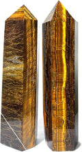 Tiger Eye Stone Point Wand Crystal Obelisk E5224