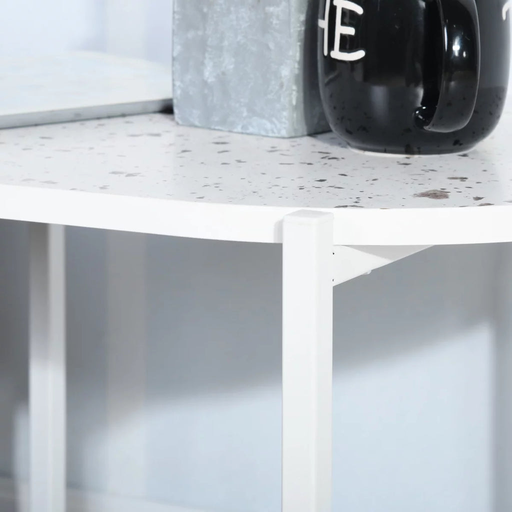End Table with Wooden Shelf Metal Frame M591691