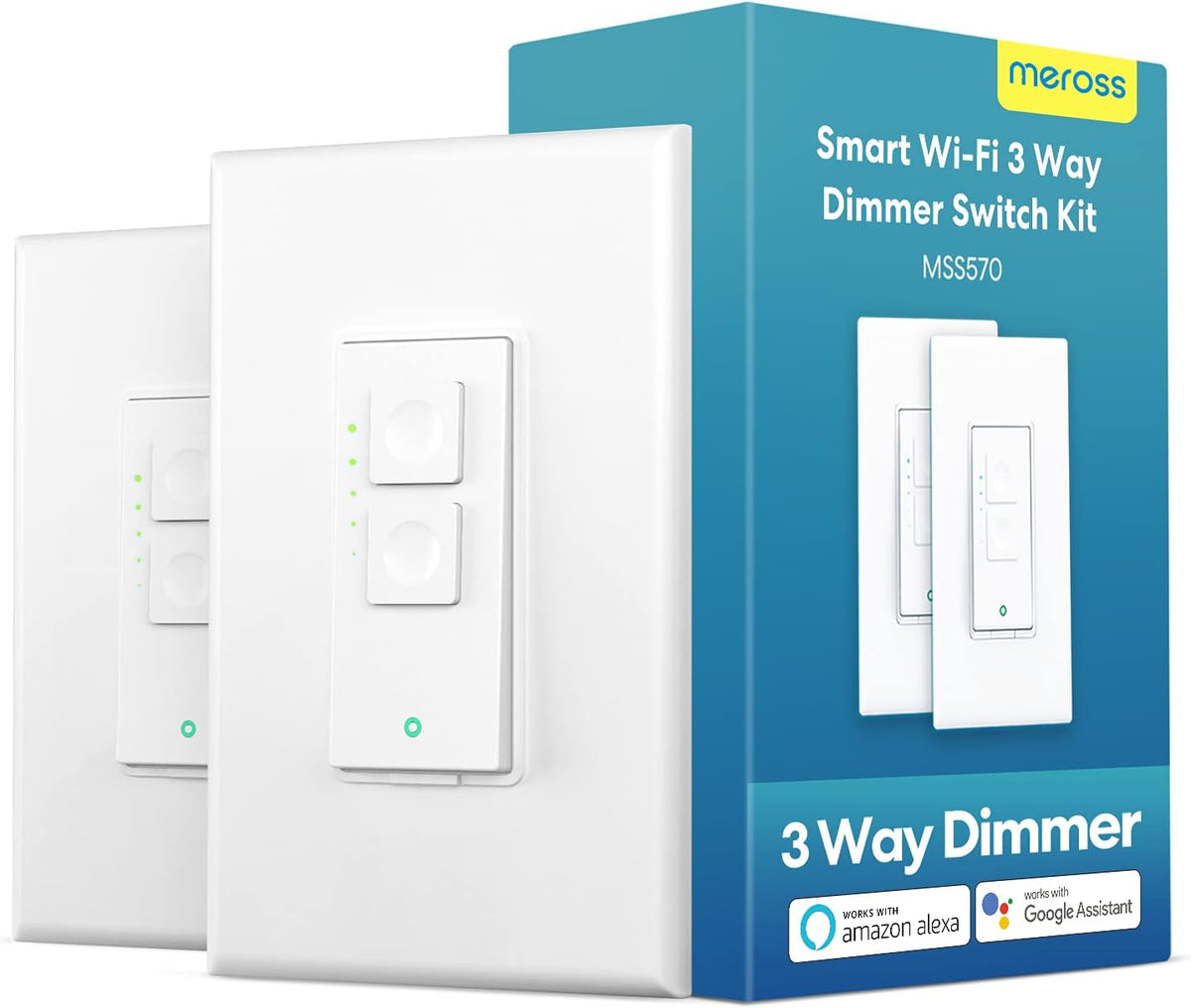 2.4GHz WiFi Dimmer Switch Kit, Pack of 2 C400801