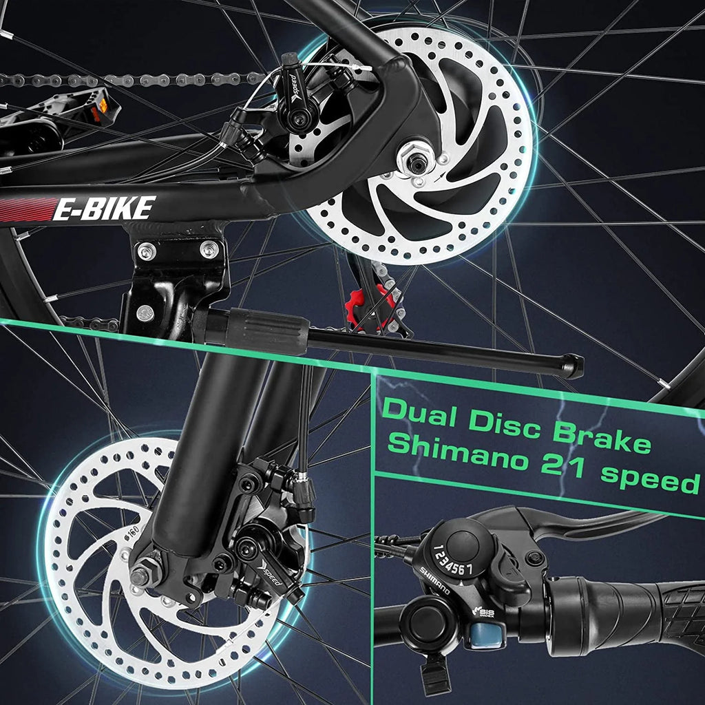 27.5 500W 21 Speed Electric Mountain Bike D6503