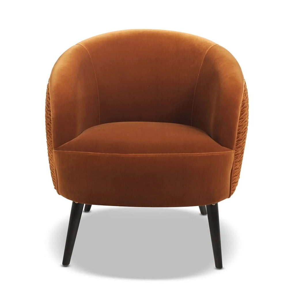 Burnt Orange Barrel Chair Set A13268