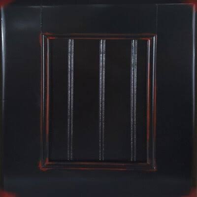 Cube Bookcase 56” H x 36” W x 10” D 4 Shelves European Burnt Black A6396