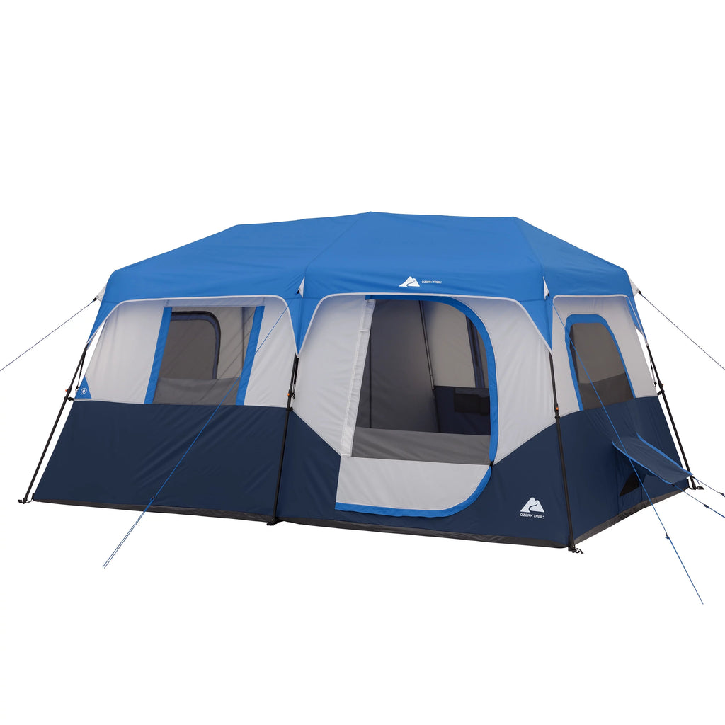 13' x 9' 8-Person Cabin Tent with LED Lighted Poles B8434